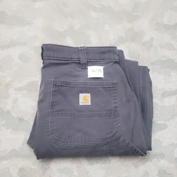 Carhartt Pants Womens 4 Gray Pockets Loose Fit Workwear - Picture 15 of 15